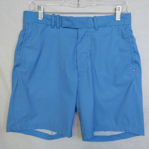 RLX Ralph Lauren Golf Shorts Blue Water Drop Pattern Size 30 Performance - Picture 1 of 14